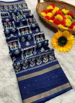 Dola Silk Blue Traditional Wear Weaving Saree